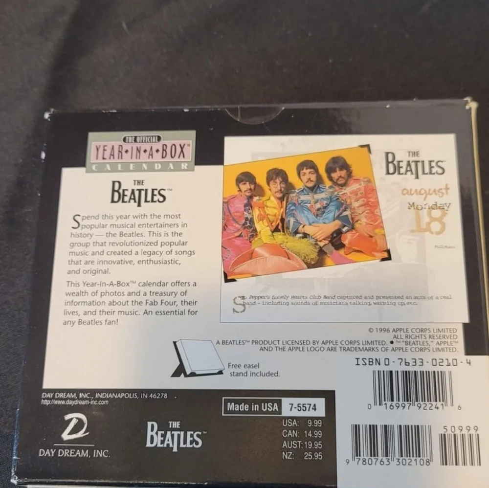 The Beatles Mini Calendar In A Box 1997